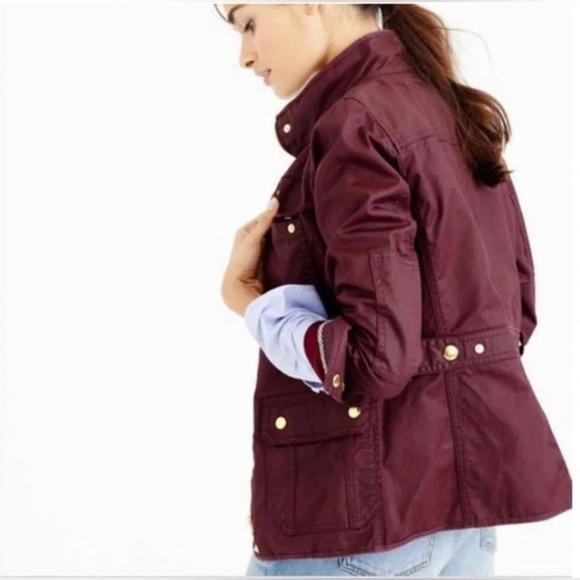 J. Crew Women’s The Downtown Field Jacket Maroon XS - Picture 2 of 15